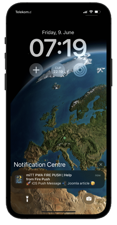 iOS Push Notification iPhone App - PWA